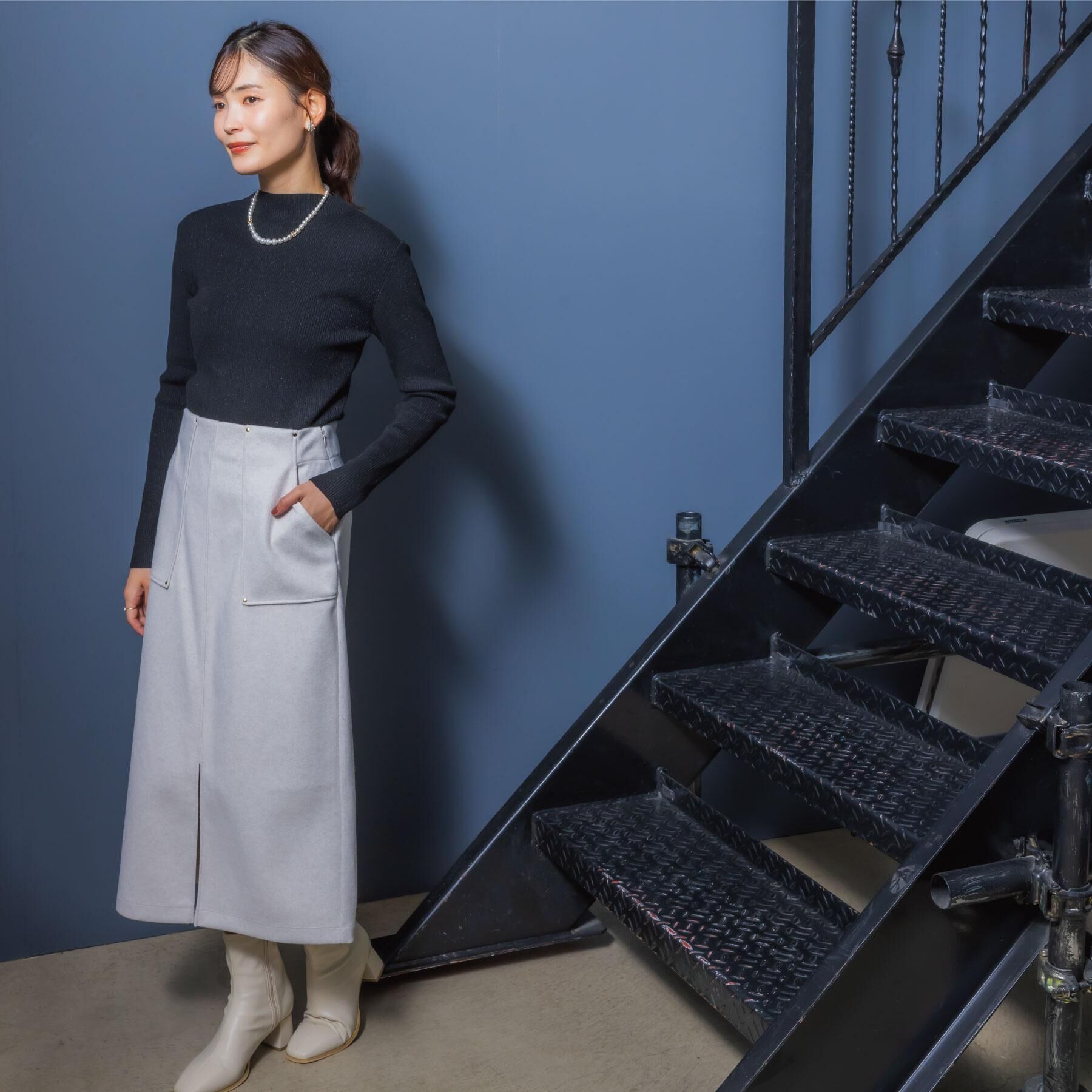 ITS&rsquo;DEMO「【洗濯機OK】カットメルトンタイトスカート」|スカート|