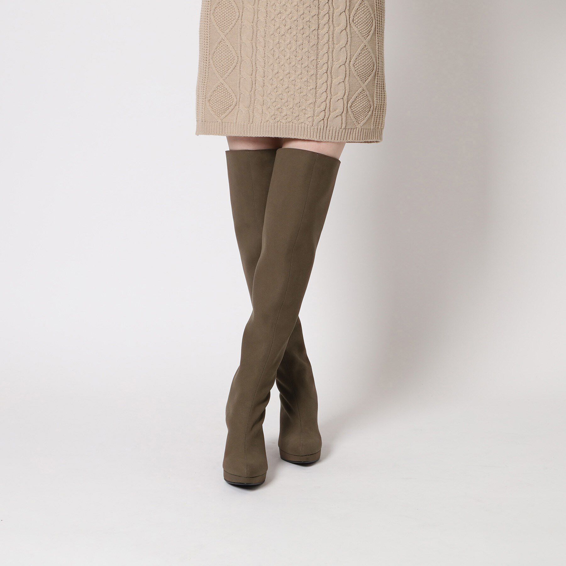 ESPERANZA「プラットフォームニーハイロングブーツ」|ショートブーツ|