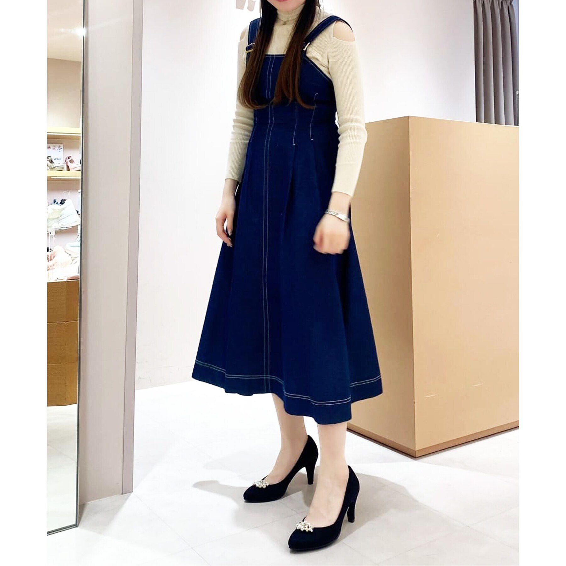 ESPERANZA「ビジュー2Wayアーモンドトゥパンプス 結婚式二次会 パーティー 24SS」|パンプス|