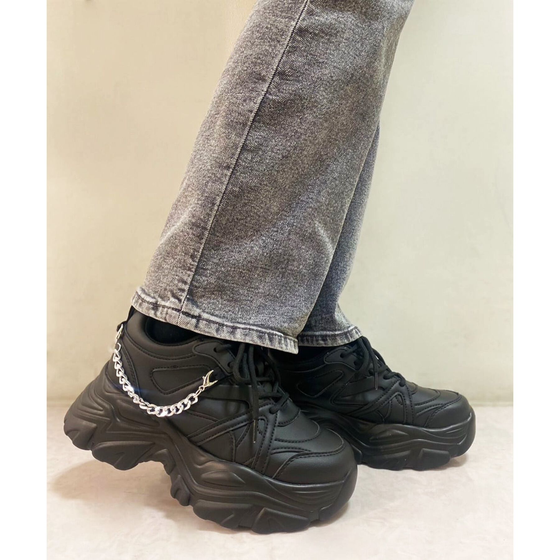 csT&P「【2WAYチェーン付き】軽量ボリュームソール厚底スニーカー」|スニーカー|