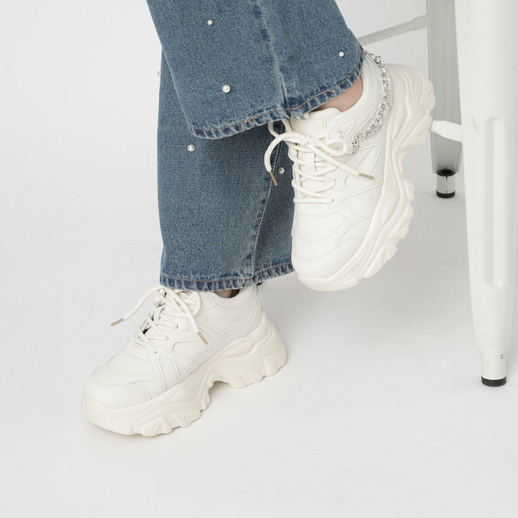 csT&P「【2WAYチェーン付き】軽量ボリュームソール厚底スニーカー」|スニーカー|