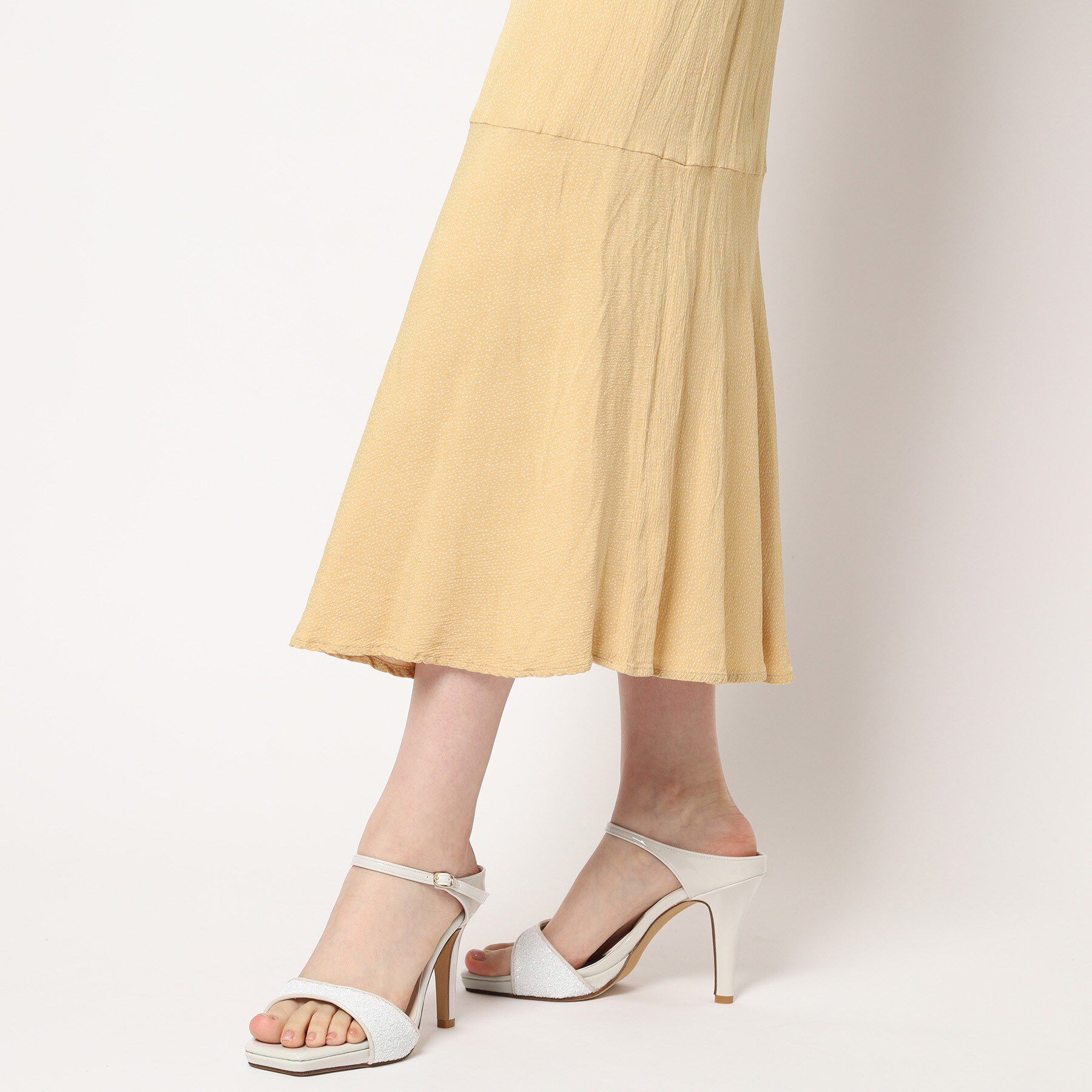 ESPERANZA「スクエアトゥグリッターミュール」|サンダル|