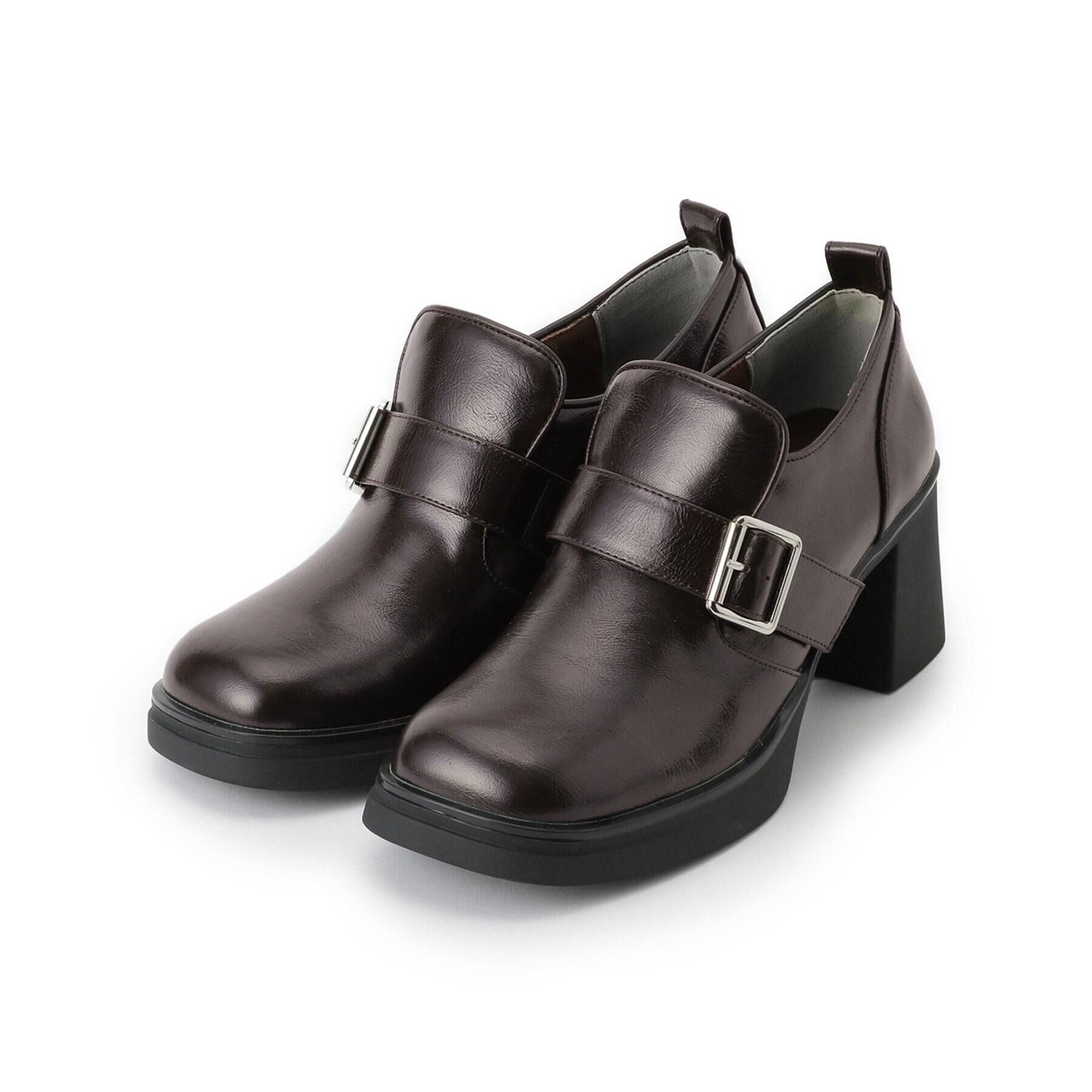 ESPERANZA「スクエアトゥベルトアンクルローファー」|パンプス|