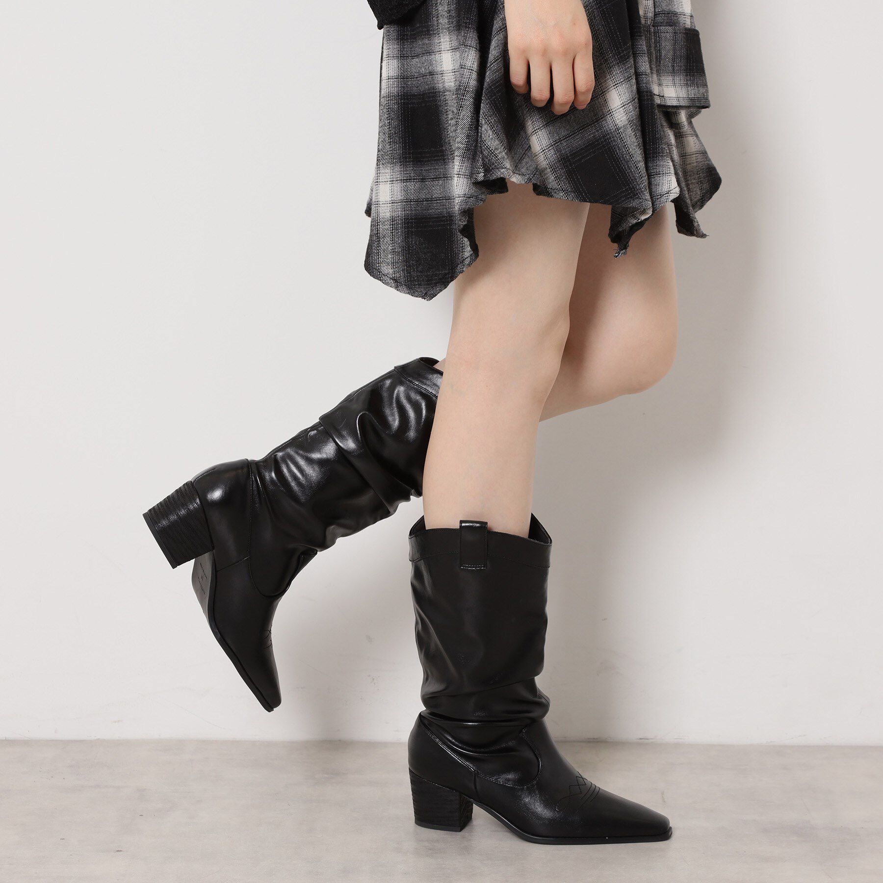 ESPERANZA「シャーリングウエスタンブーツ」|ショートブーツ|