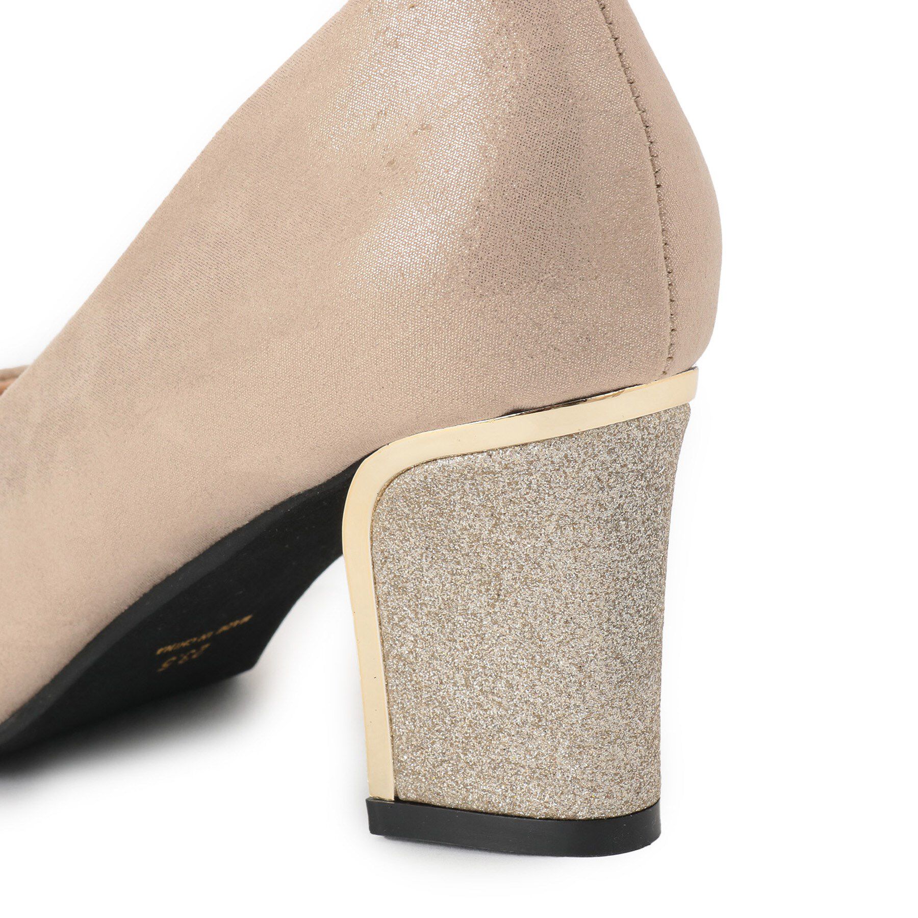 ESPERANZA「【EC先行販売】ラメヒールゴールドラインパンプス」|パンプス|