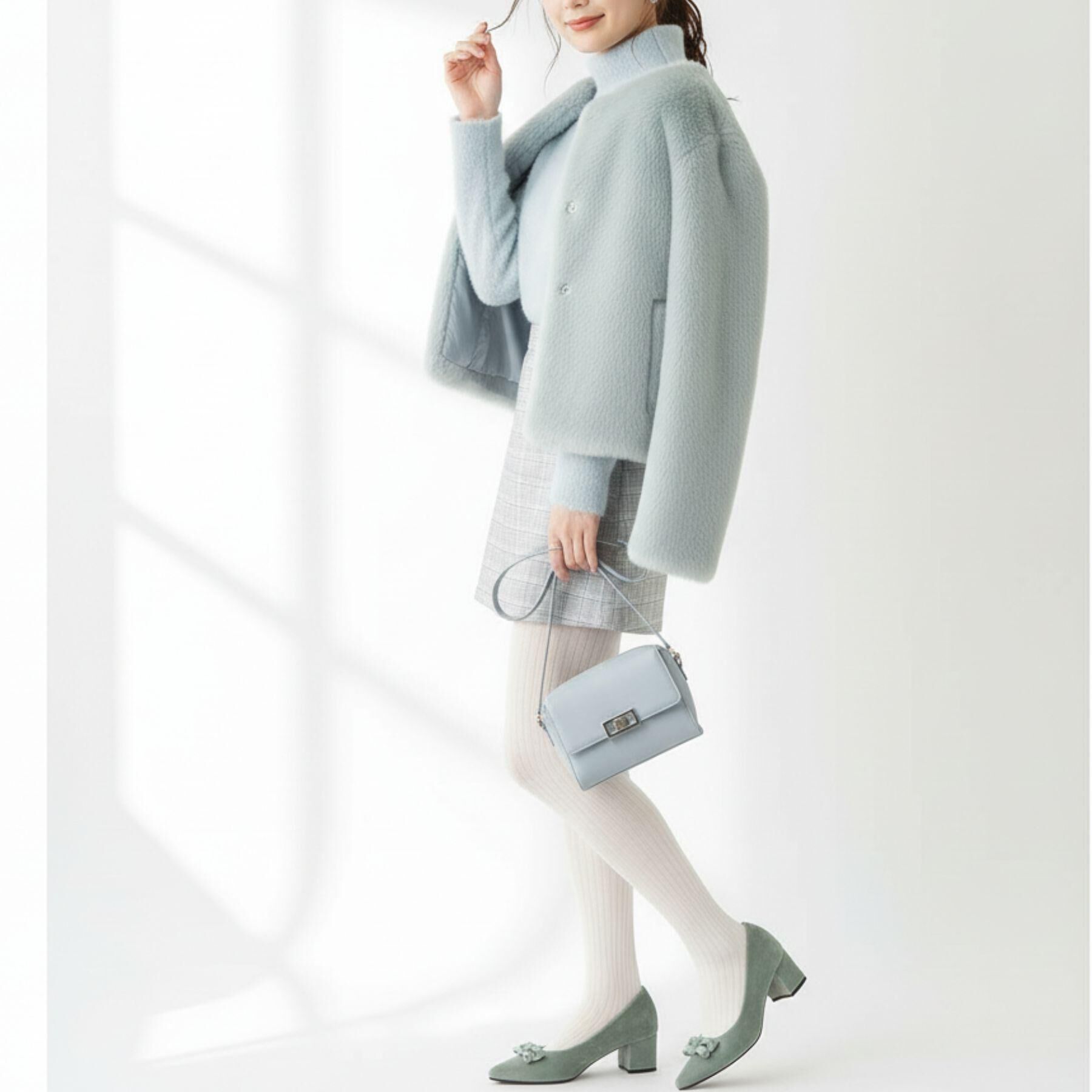 ESPERANZA「ラメベルベットダブルリボンパンプス」|パンプス|