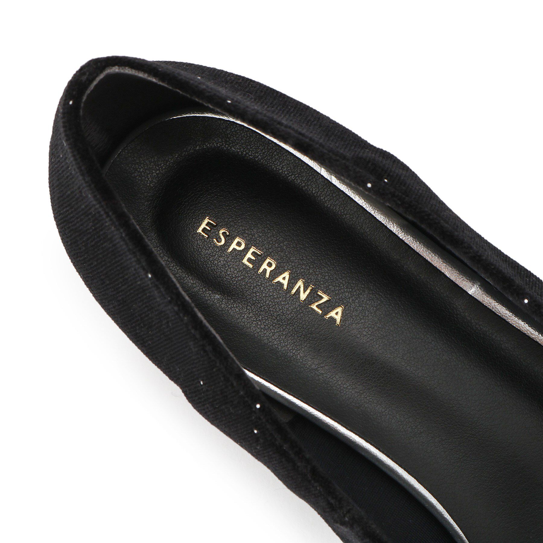 ESPERANZA「ラメベルベットダブルリボンパンプス」|パンプス|