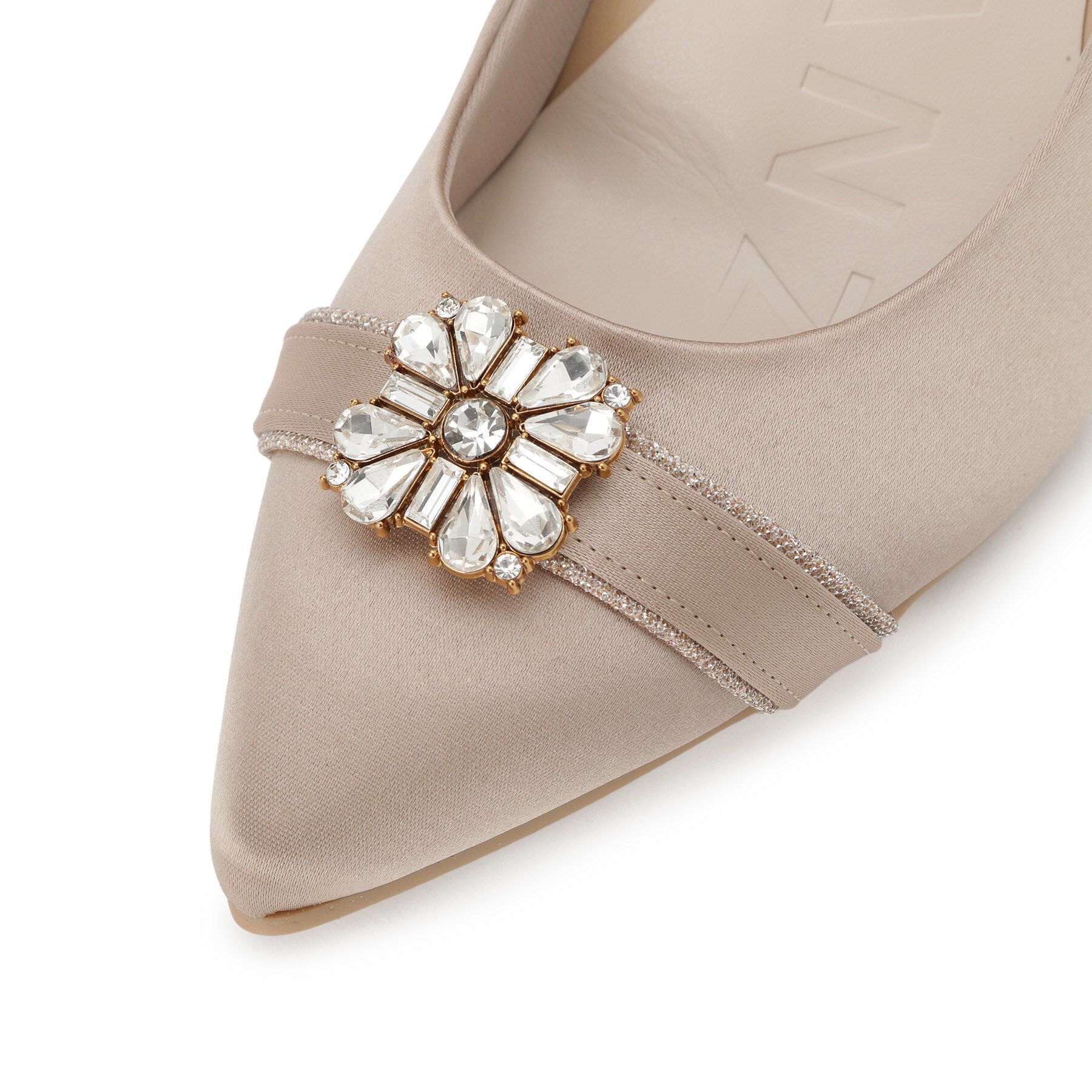 ESPERANZA「【12時間パンプス】約7．5cm／ビジューベルト パーティ-結婚式に最適」|パンプス|