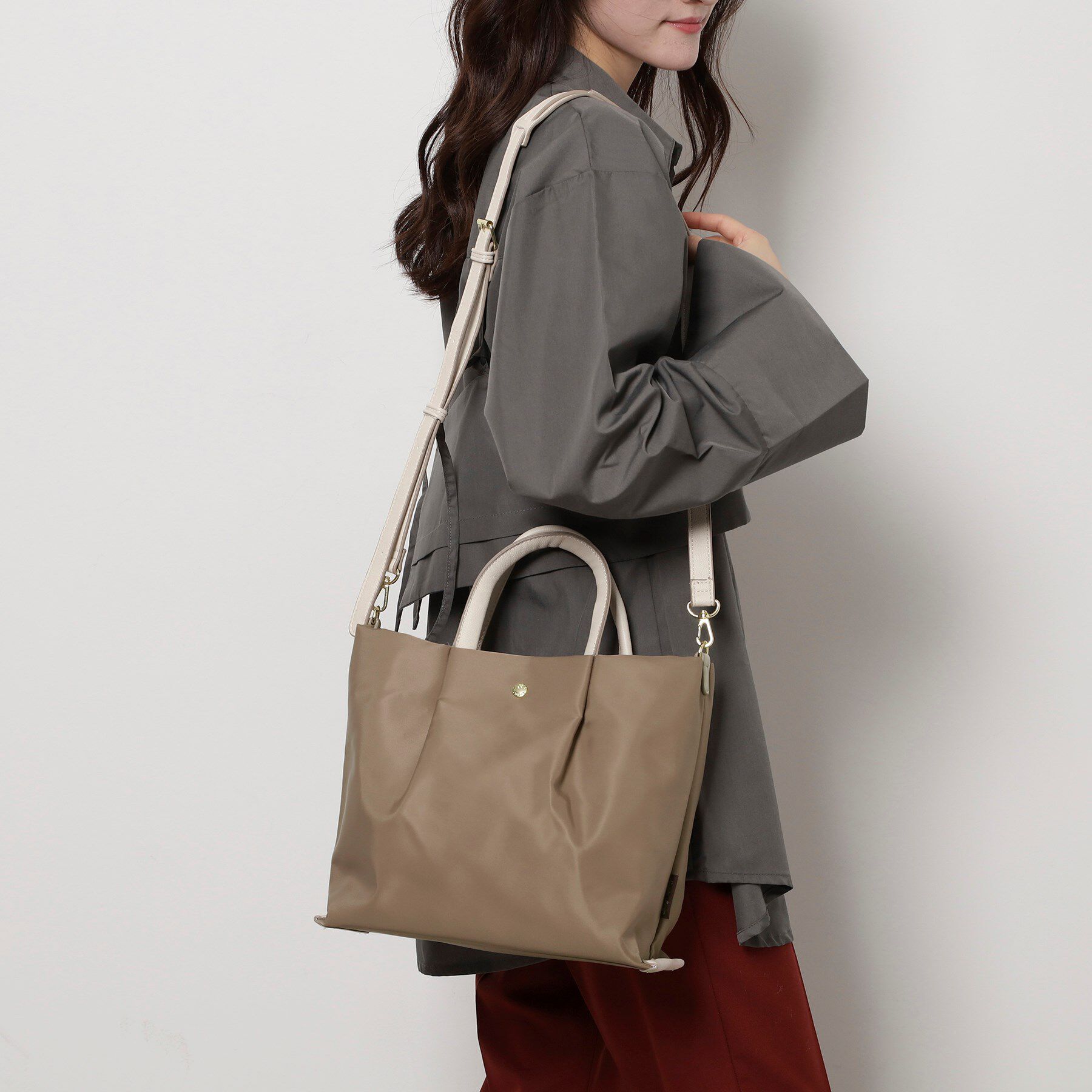 ESPERANZA「肩楽 2WAYショルダーギャザーバッグ」|ショルダー・メッセンジャー|