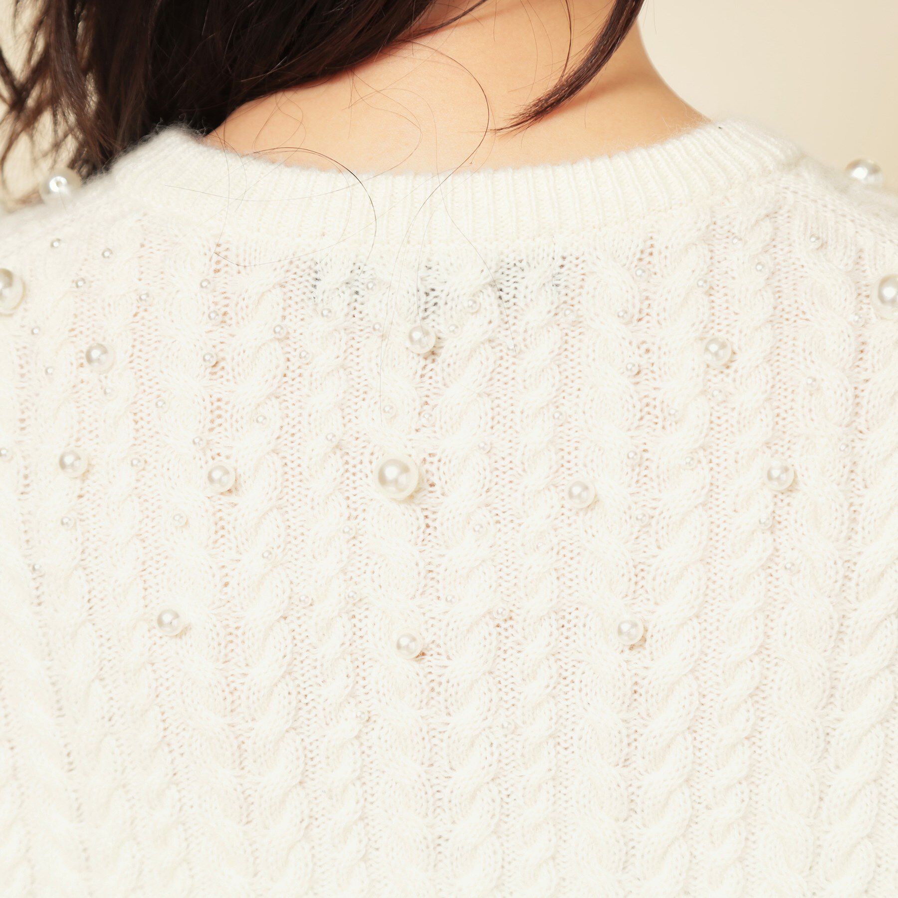 SunaUna「【COLLECTION LINE】パール調カーデ」|カーディガン|