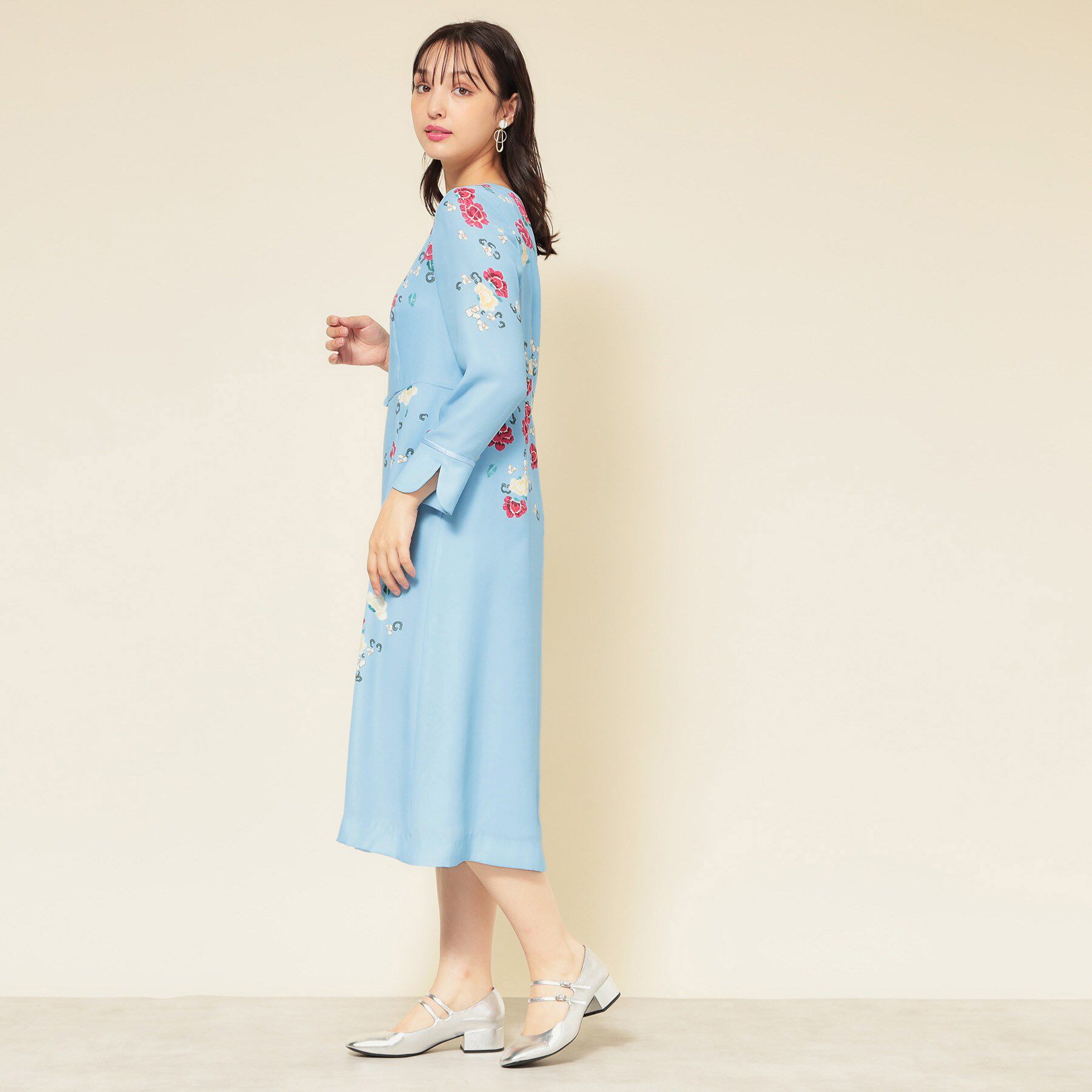 SunaUna「【co creation and yours／SS～L】花柄パネルワンピース」|ワンピース|