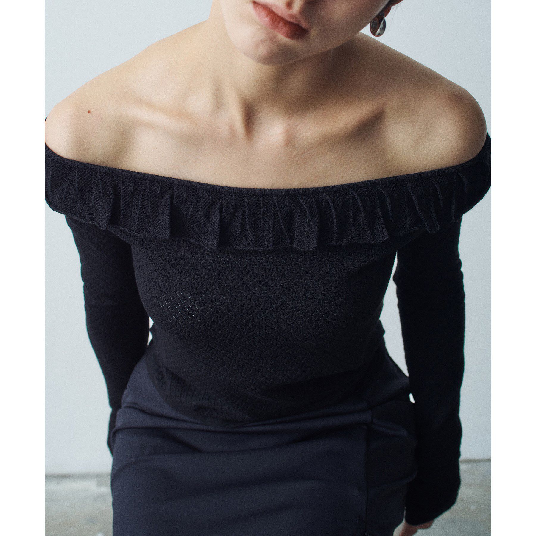 CODE A「frill lace knit pullover」|ニット・セーター|