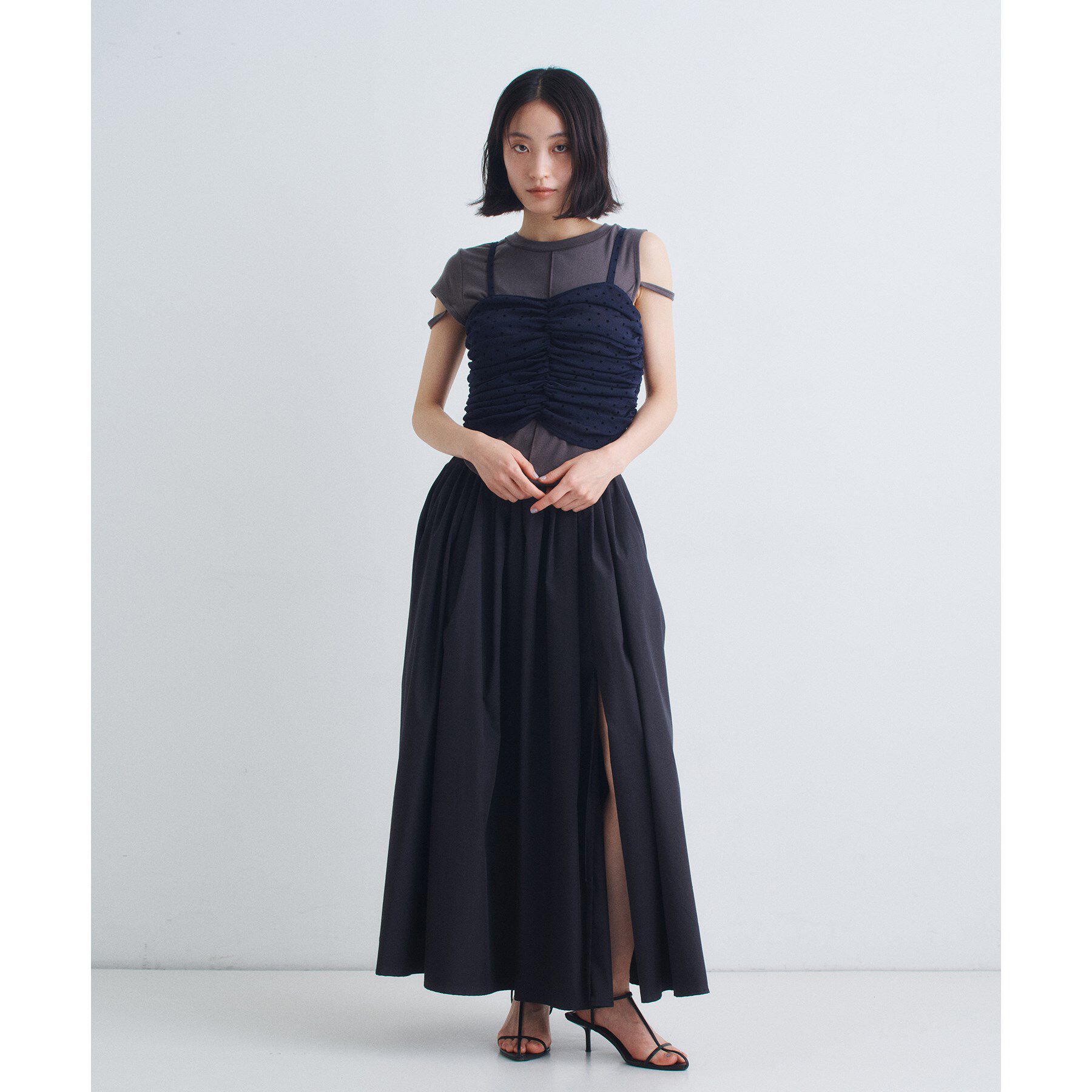 CODE A「tulle dot bustier」|ベスト・ジレ|