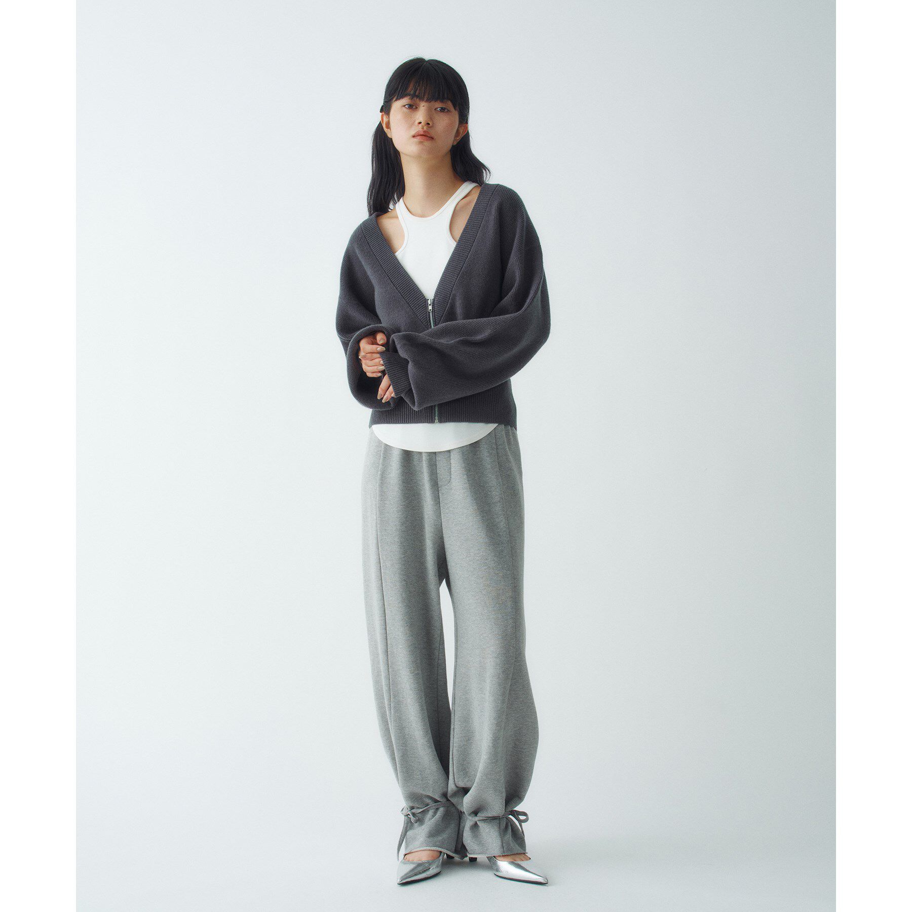 CODE A「zip form cardigan」|カーディガン|