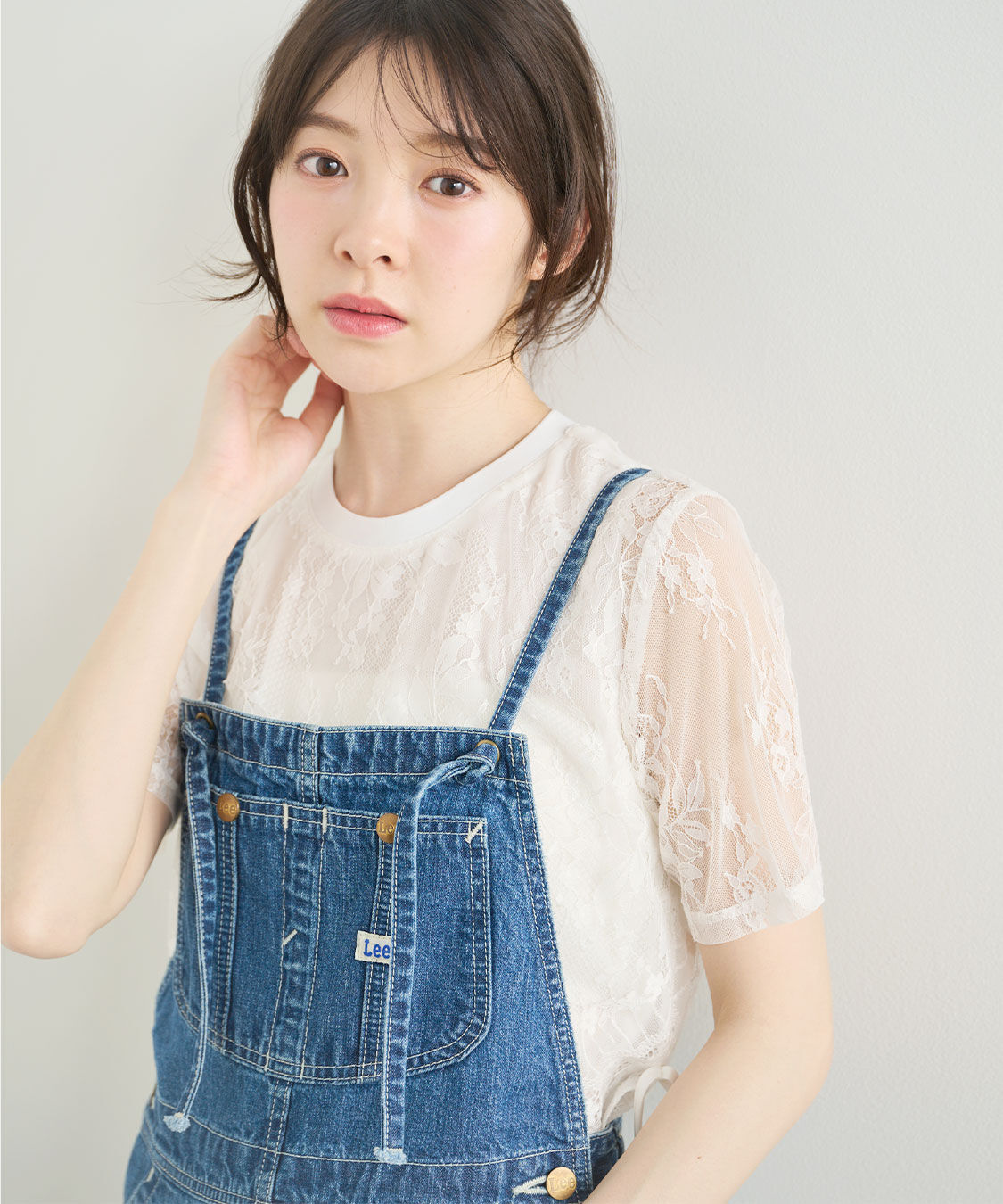 COCO DEAL「《COCO DEAL/Lee》ストレートスリムデニムサロペット」|オールインワン|