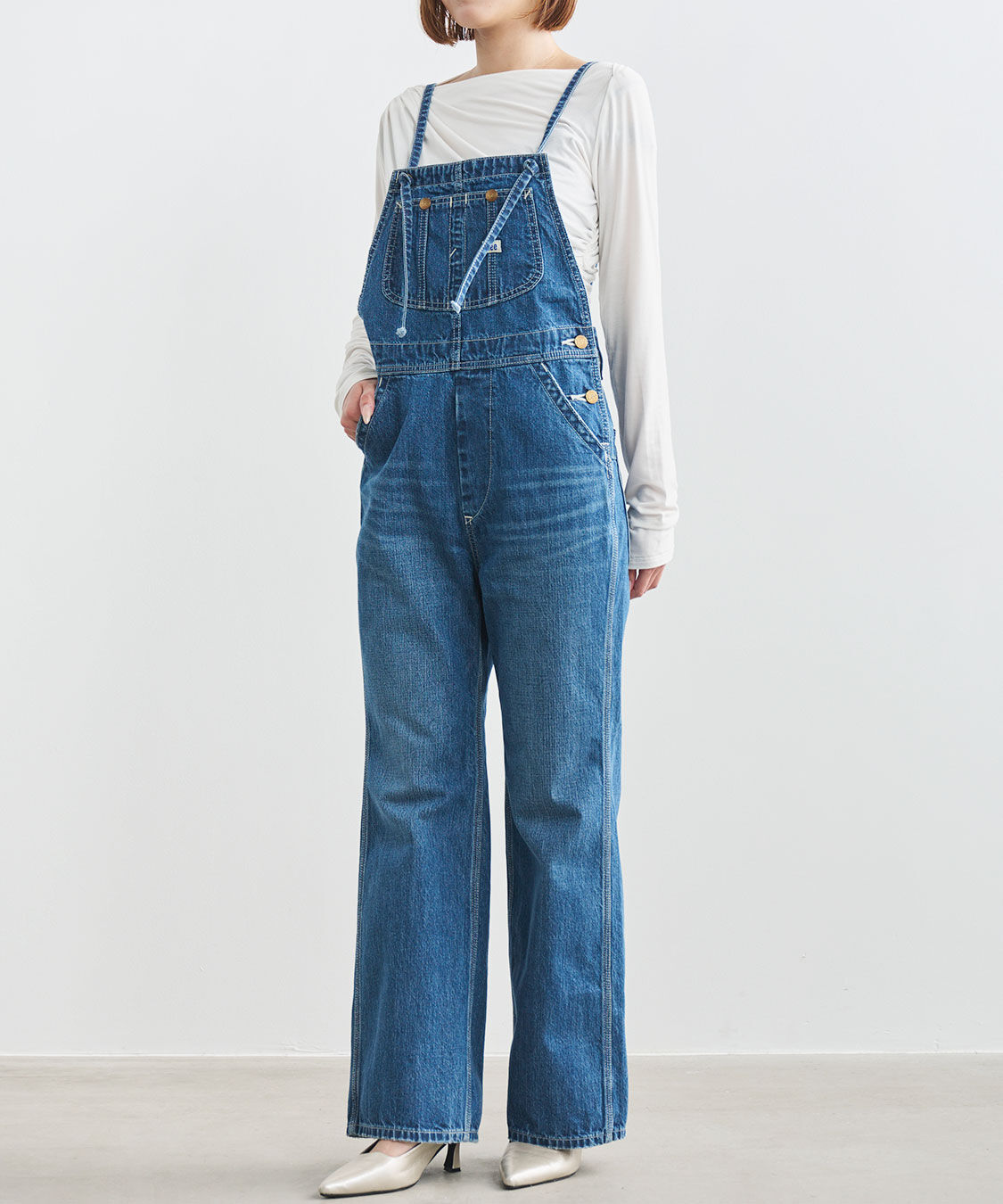 COCO DEAL「《COCO DEAL/Lee》ストレートスリムデニムサロペット」|オールインワン|