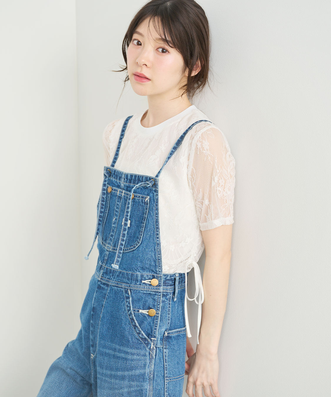 COCO DEAL「《COCO DEAL/Lee》ストレートスリムデニムサロペット」|オールインワン|