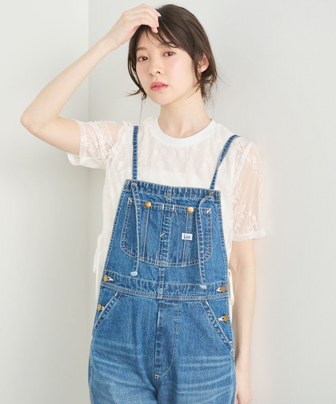 COCO DEAL「《COCO DEAL/Lee》ストレートスリムデニムサロペット」|オールインワン|