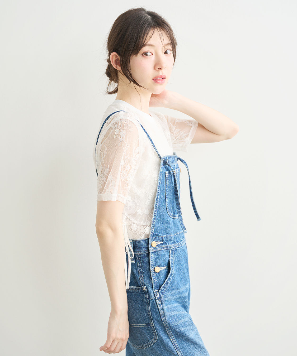 COCO DEAL「《COCO DEAL/Lee》ストレートスリムデニムサロペット」|オールインワン|