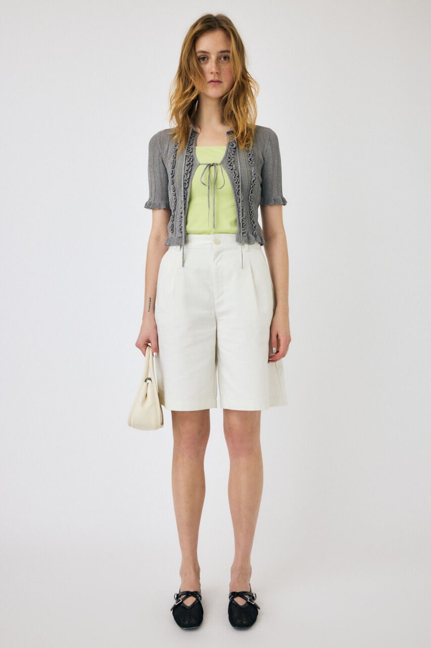 MOUSSY「FRILL STRIPED カーディガン」|ニット・セーター|