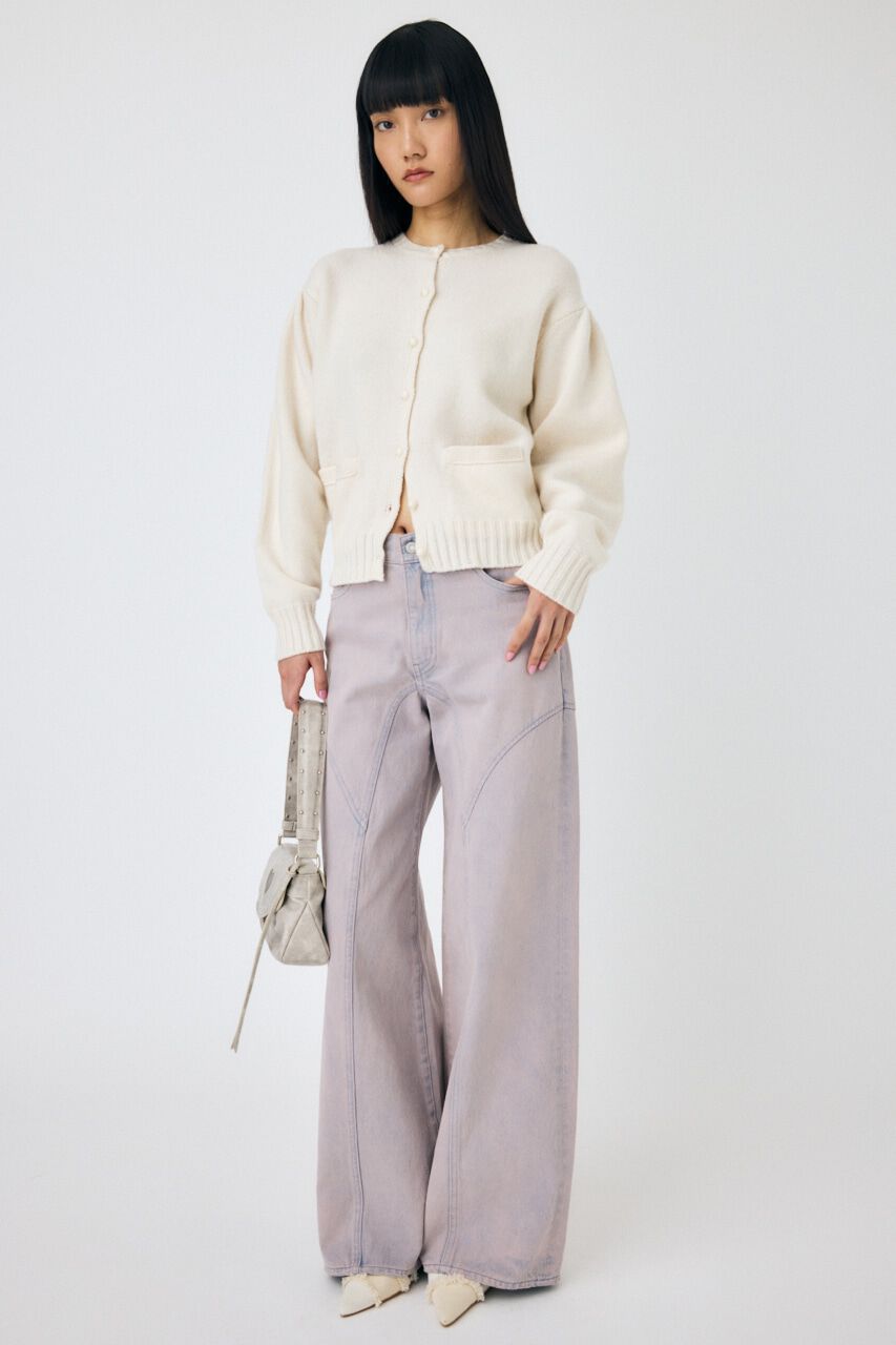 MOUSSY「BUTTON UP ニットカーディガン」|カーディガン|