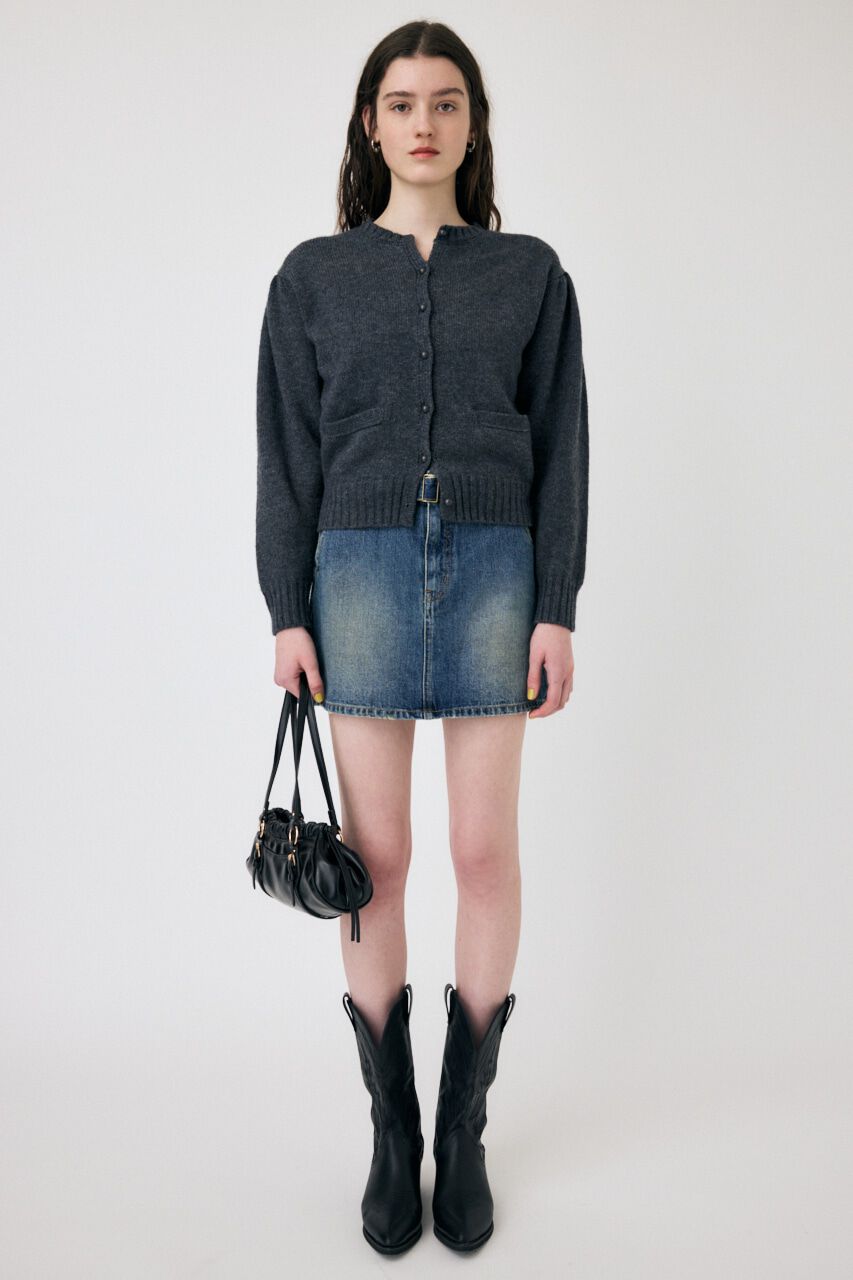 MOUSSY「BUTTON UP ニットカーディガン」|カーディガン|