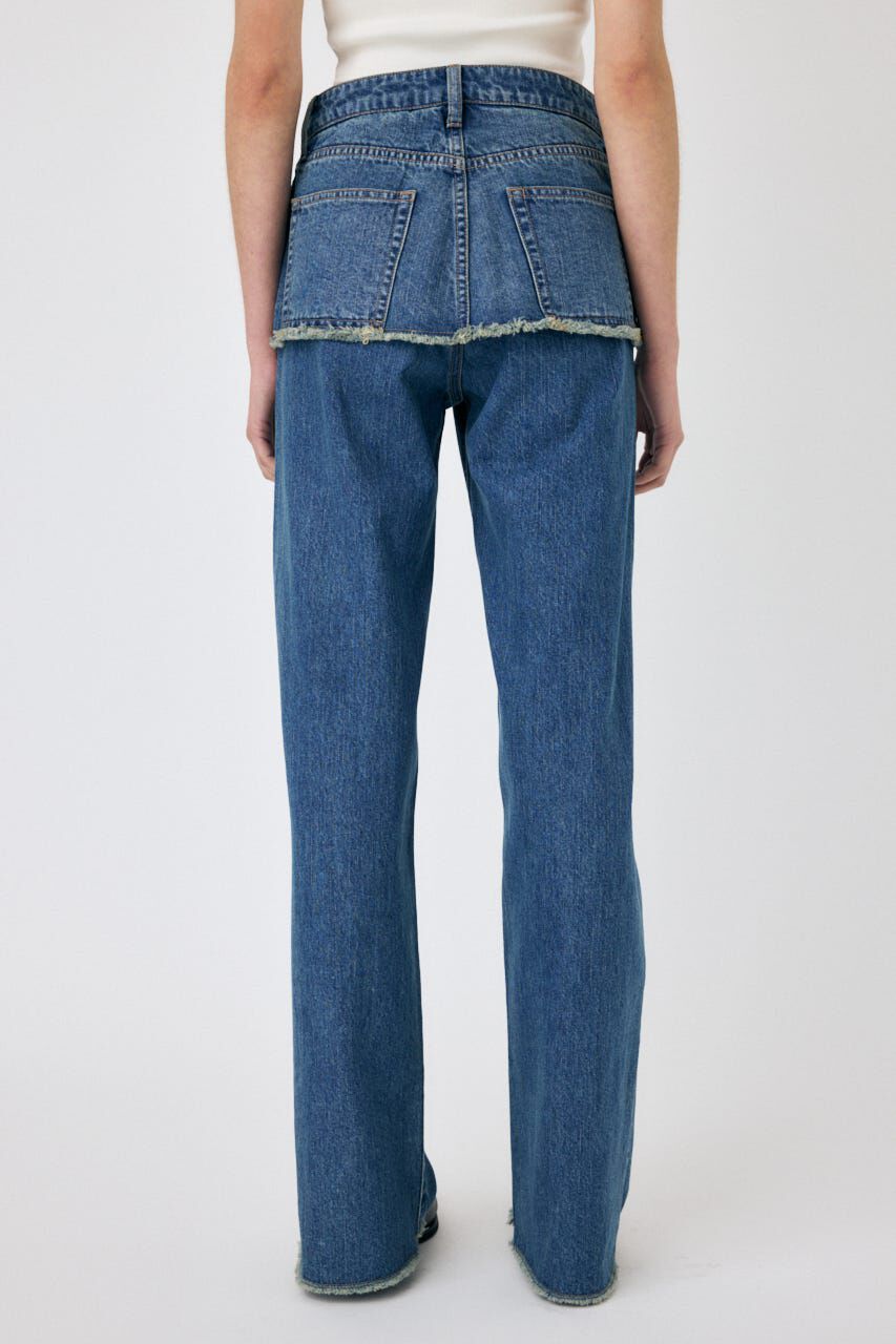 MOUSSY「LAYERED WIDE STRAIGHT デニム」|デニム|
