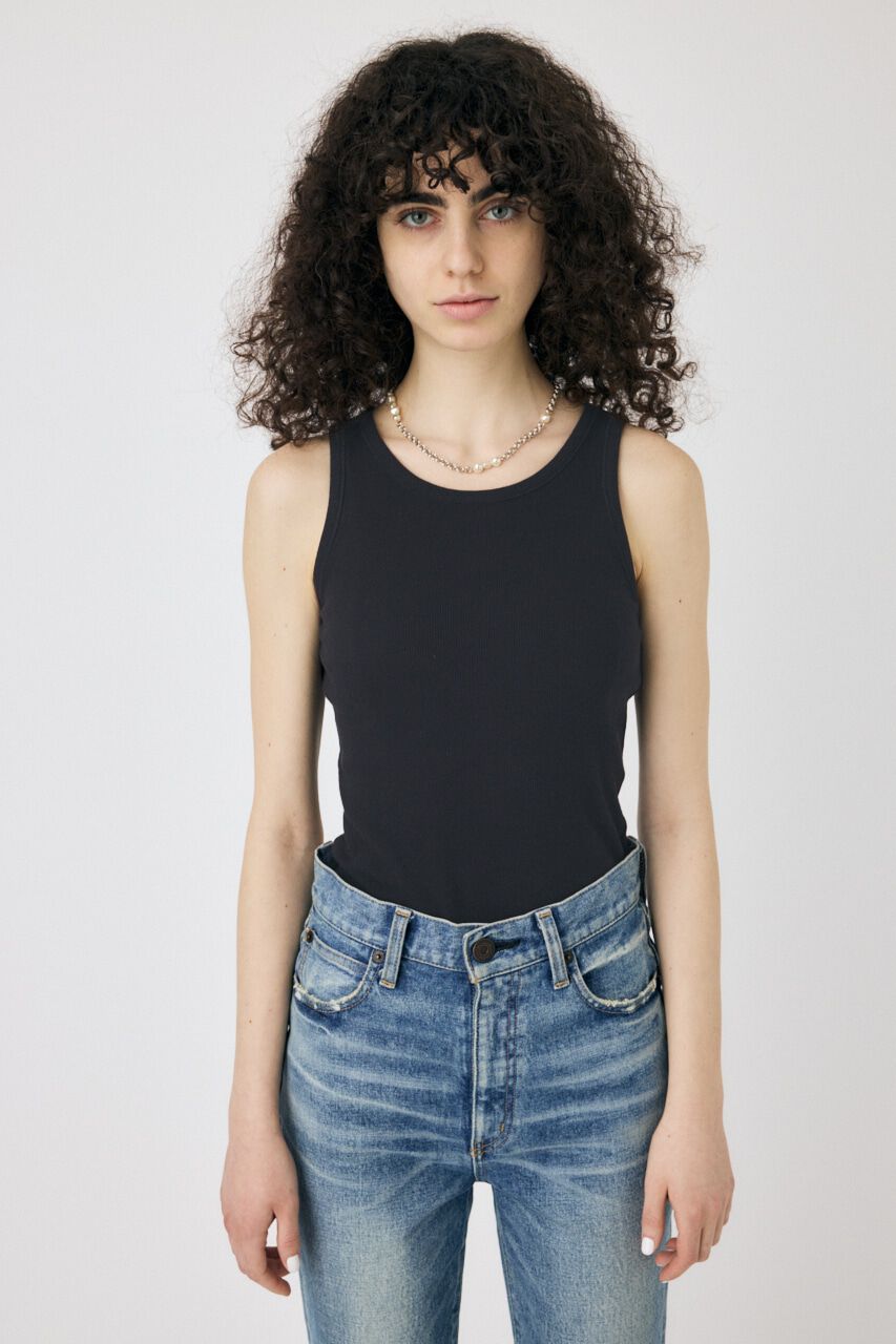MOUSSY「BASIC RIB タンクトップ」|タンクトップ|
