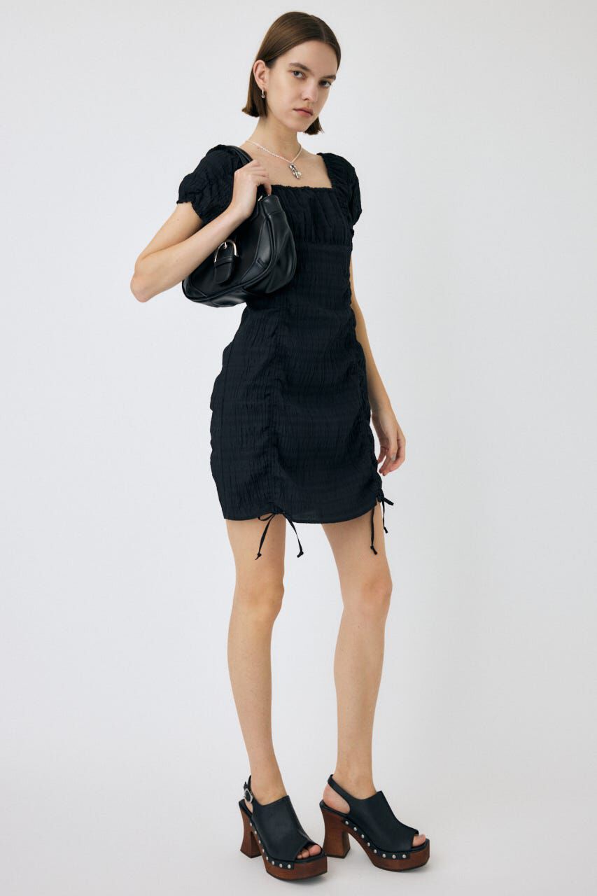 MOUSSY「GATHER RIBBON ミニドレス」|ワンピース|