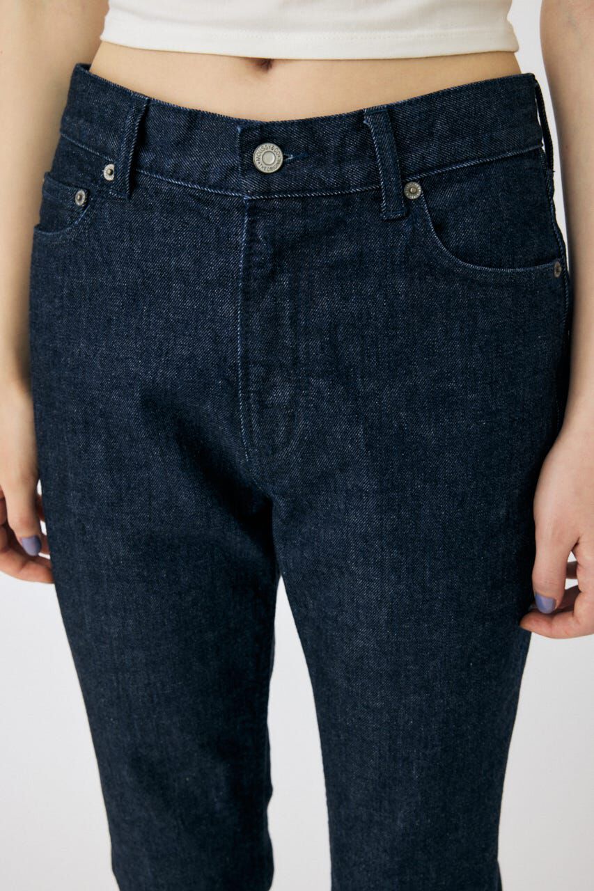 MOUSSY「HEM SLIT カプリ」|デニム|