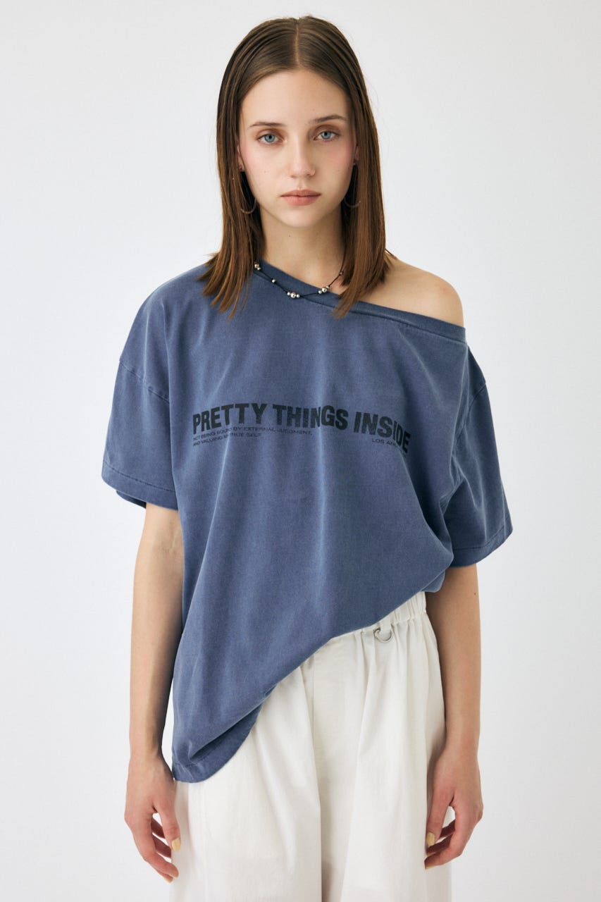 MOUSSY「ONE SHOULDER TEE」|Tシャツ・カットソー|