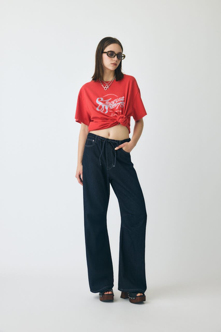MOUSSY「EASY WAIST LIGHT ストレートデニム」|デニム|