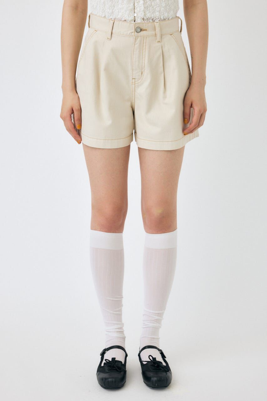 MOUSSY「DENIM タック ショーツ」|デニム|