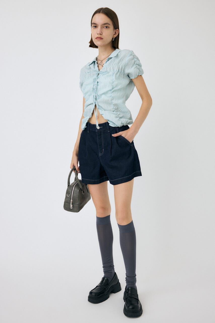 MOUSSY「DENIM タック ショーツ」|デニム|