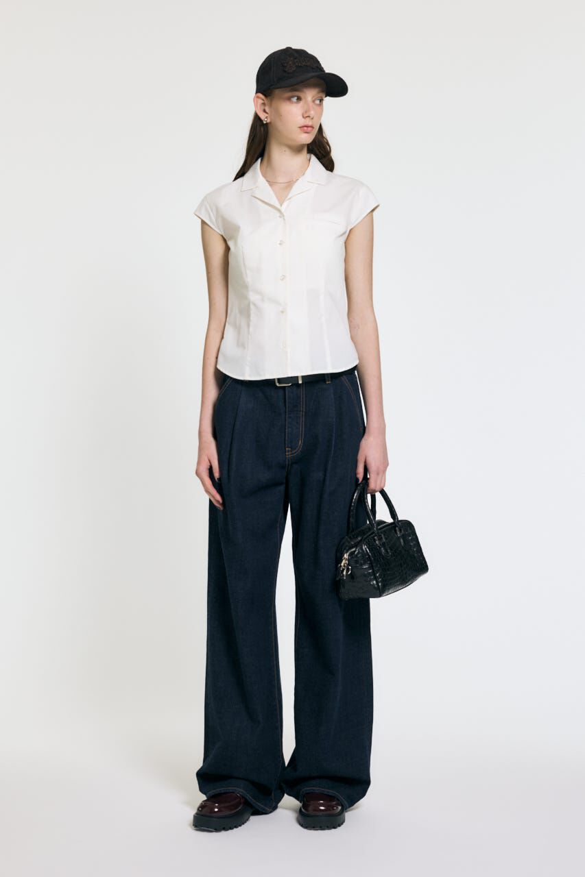 MOUSSY「MICRO SLEEVE SHIRT ブラウス」|シャツ・ブラウス|