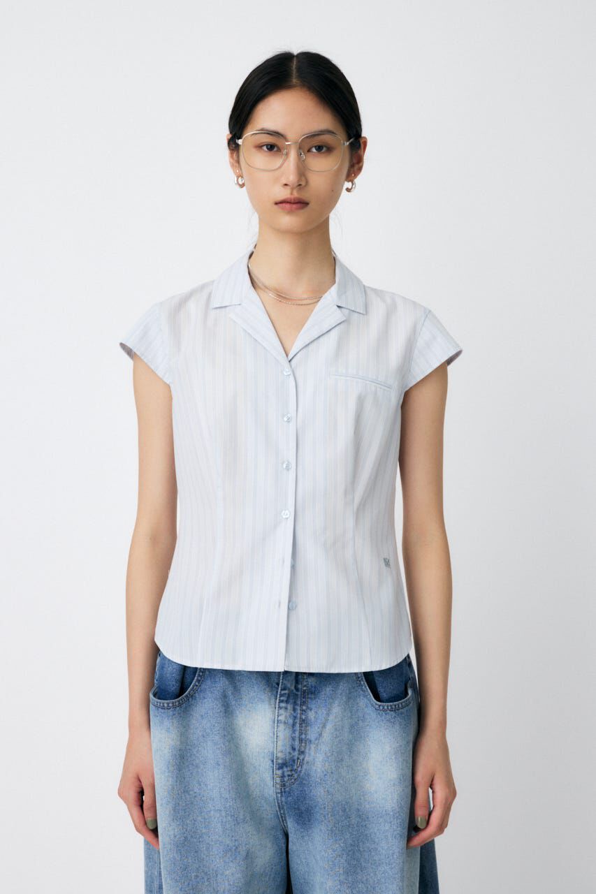 MOUSSY「MICRO SLEEVE SHIRT ブラウス」|シャツ・ブラウス|