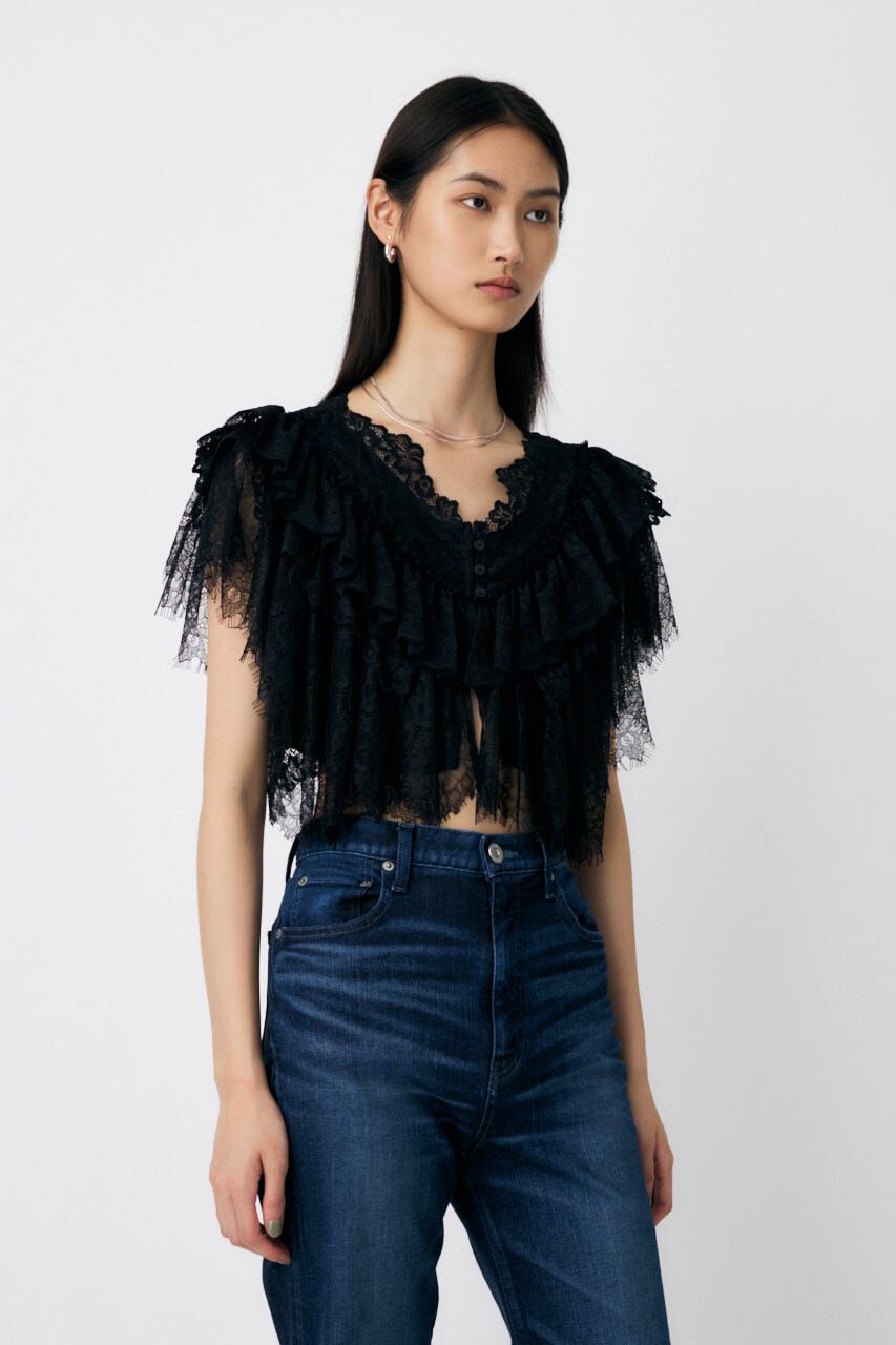 MOUSSY「LACE FRILLS トップス」|シャツ・ブラウス|