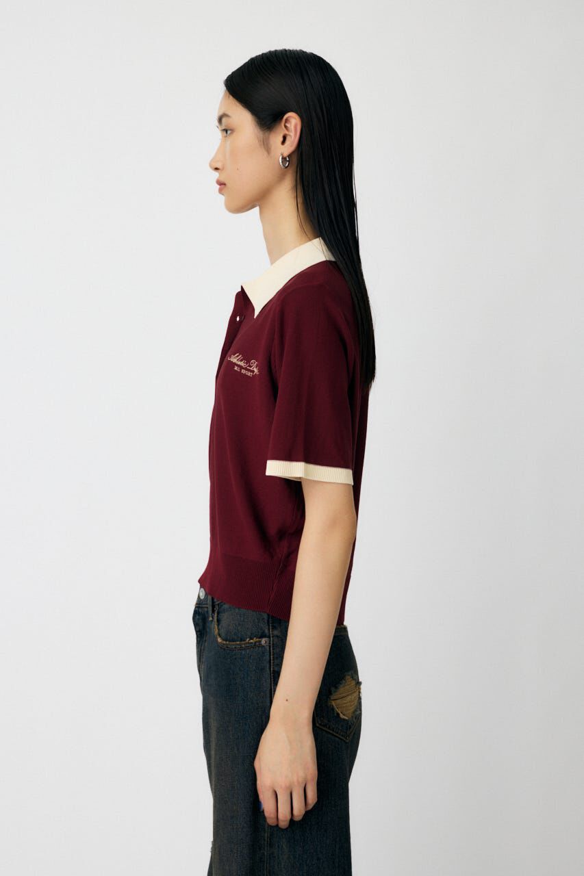 MOUSSY「HALF SLEEVE ニットポロ」|ニット・セーター|