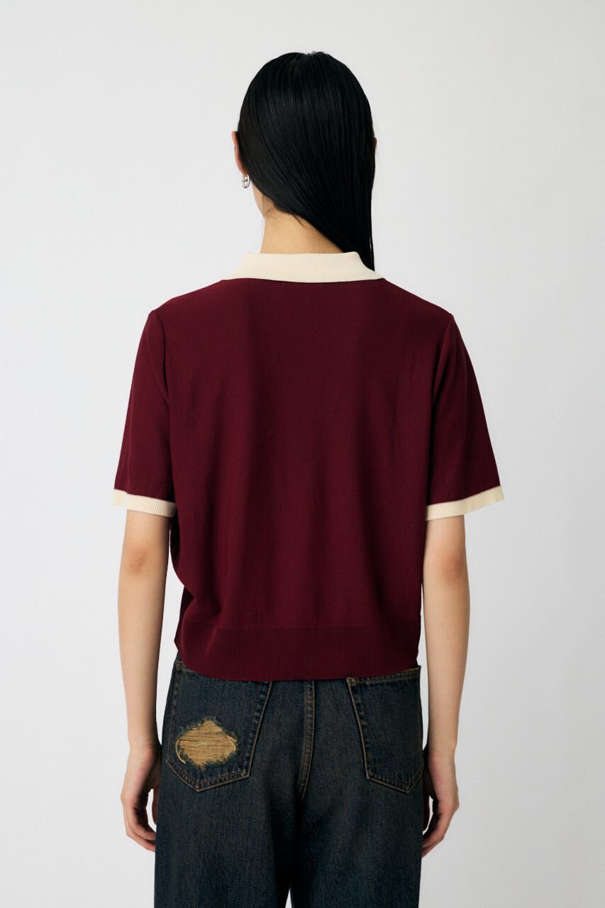 MOUSSY「HALF SLEEVE ニットポロ」|ニット・セーター|
