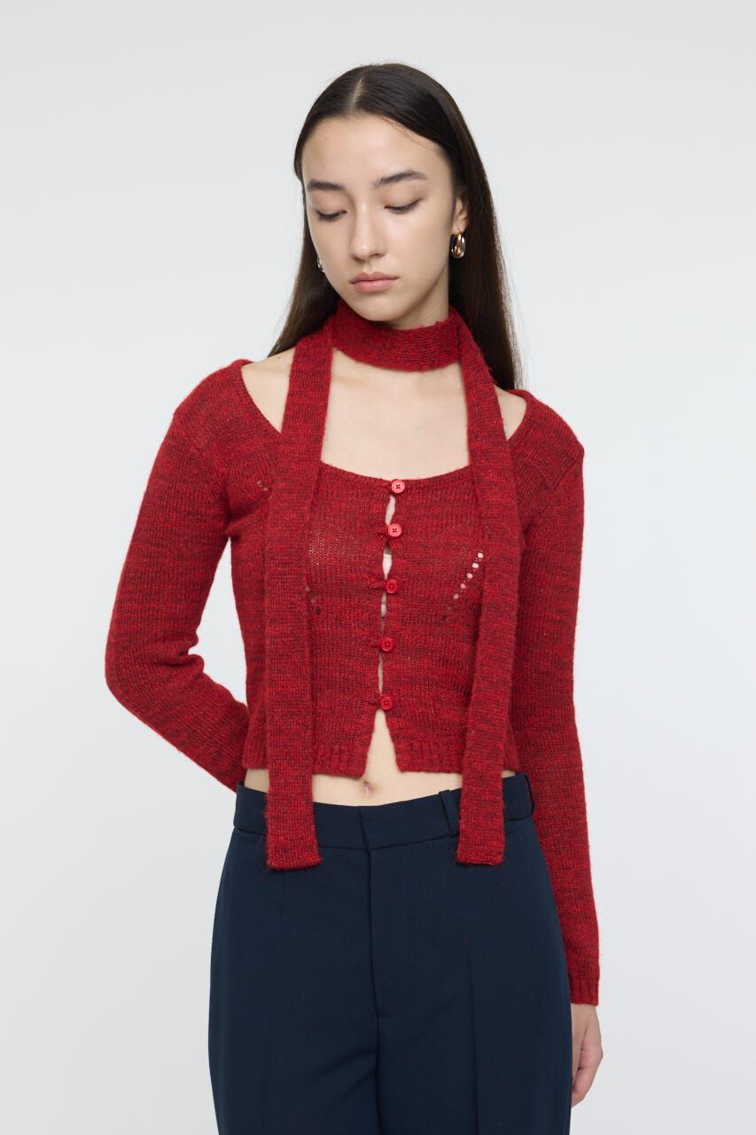 MOUSSY「MIX YARN KNIT トップス」|ニット・セーター|