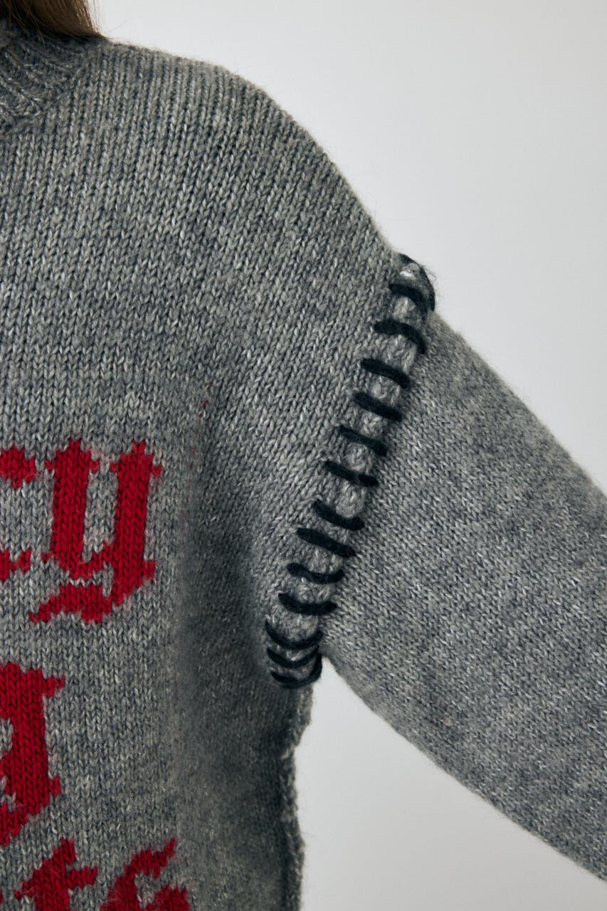 MOUSSY「KNITTED WORDS セーター」|ニット・セーター|