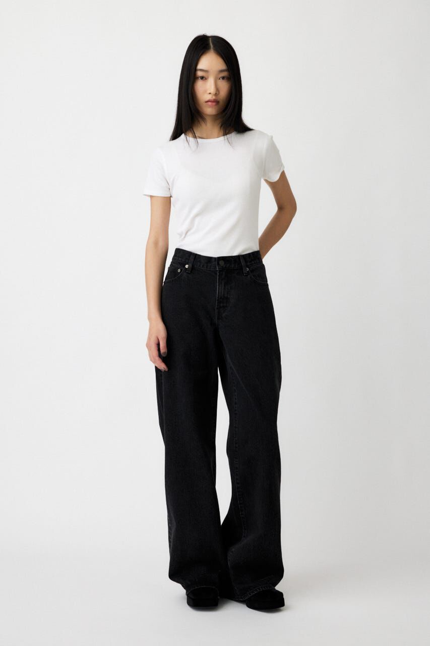 MOUSSY「LOW SLUNG WIDE ストレート」|デニム|