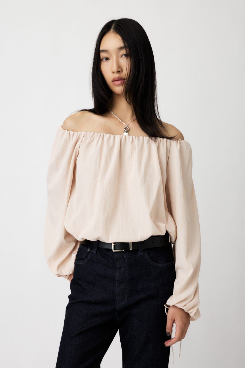 MOUSSY「OFF SHOULDER PUFFY ブラウス」|シャツ・ブラウス|