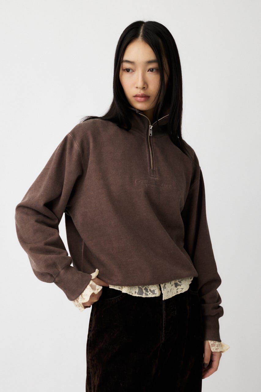 MOUSSY「FADE HALF ZIP トップス」|パーカー|