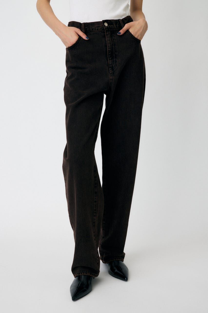 MOUSSY「MIDRISE LOOSE テーパード」|デニム|