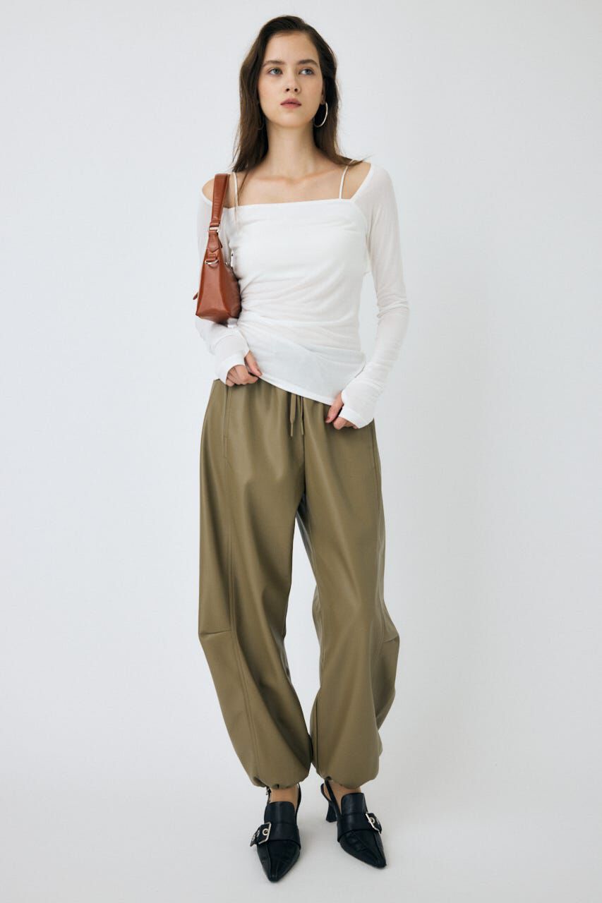 MOUSSY「F/LEATHER JOGGER パンツ」|その他|