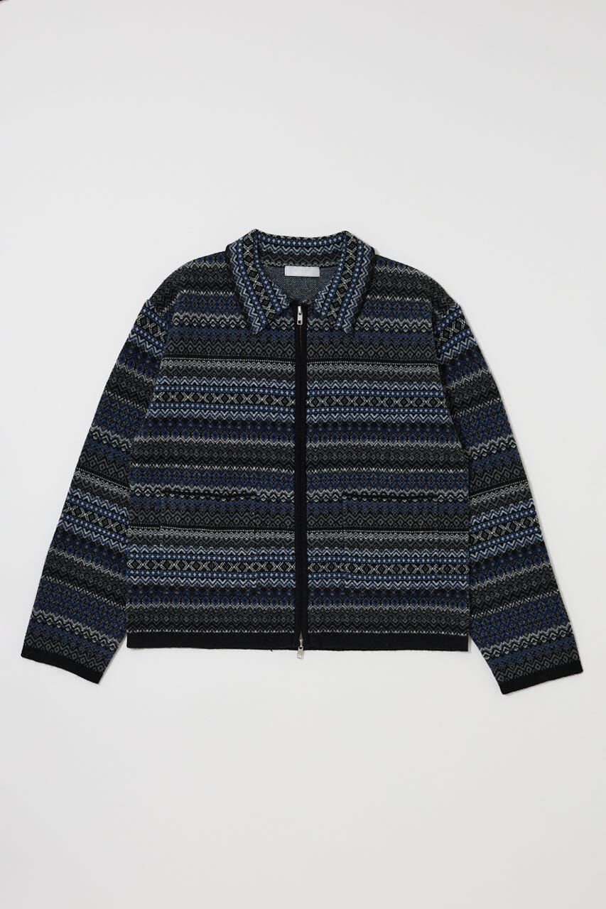 MOUSSY「FAIR ISLE KNIT ジャケット」|カーディガン|