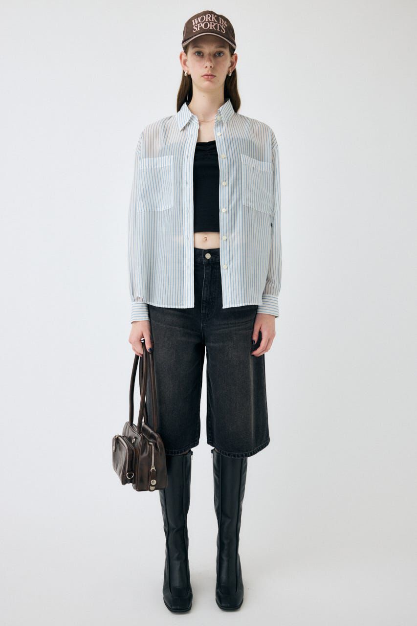 MOUSSY「KNEE LENGTH BERMUDA パンツ」|デニム|