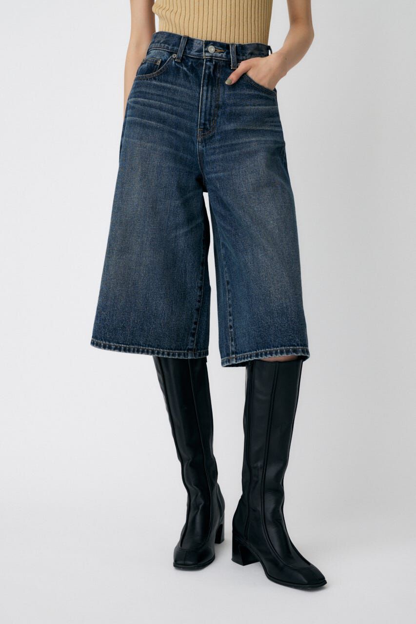 MOUSSY「KNEE LENGTH BERMUDA パンツ」|デニム|D/BLU3