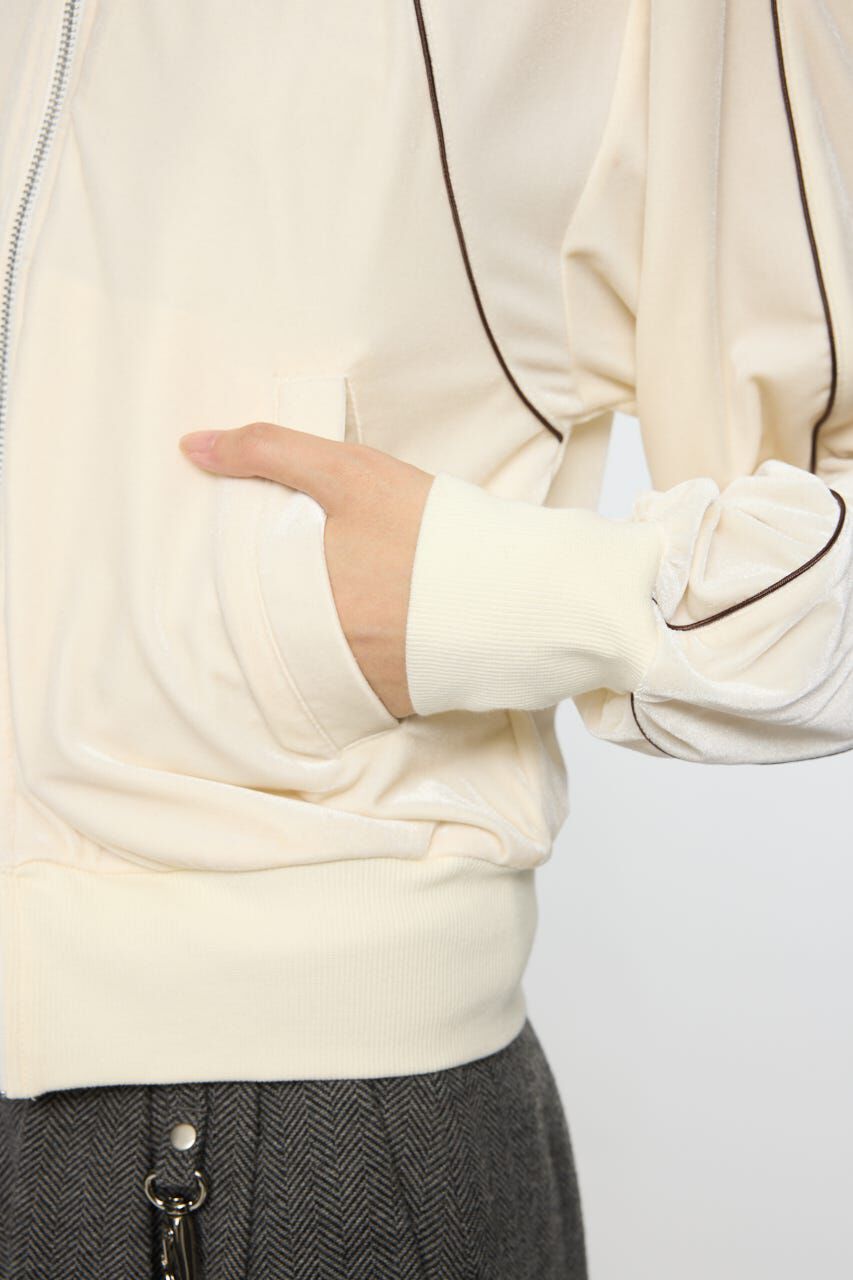 MOUSSY「VELOUR TRACK トップス」|パーカー|